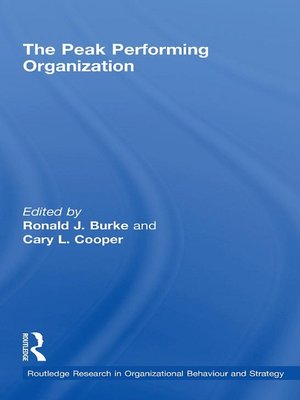 cover image of The Peak Performing Organization